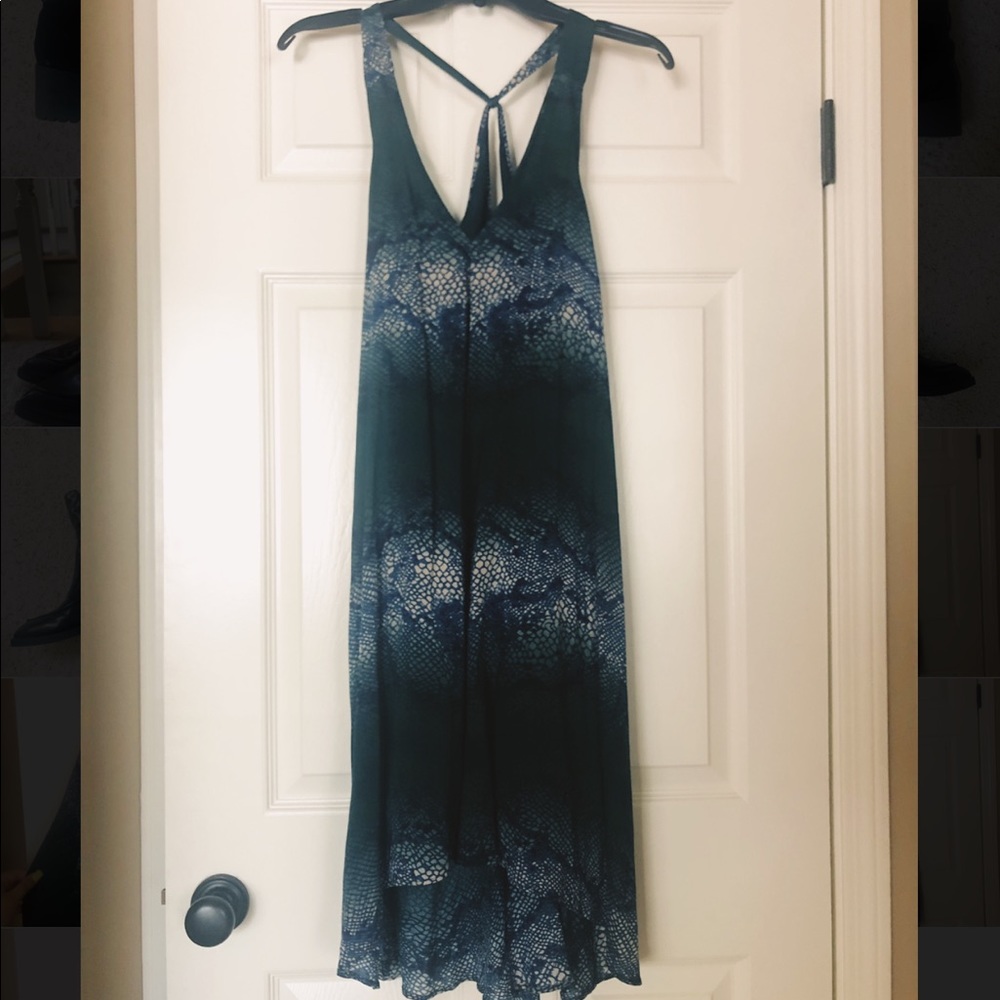 Green/blue flowy Island dress